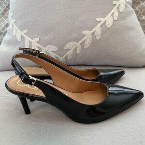 Calvin Klein Patent Slingback Pump